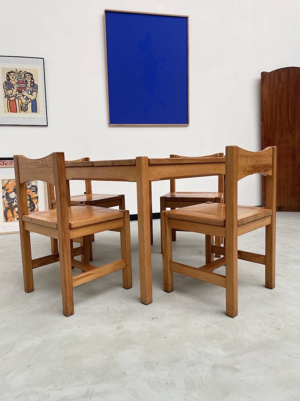 Table pin et chaises « hongisto » Ilmari Tapiovaara
