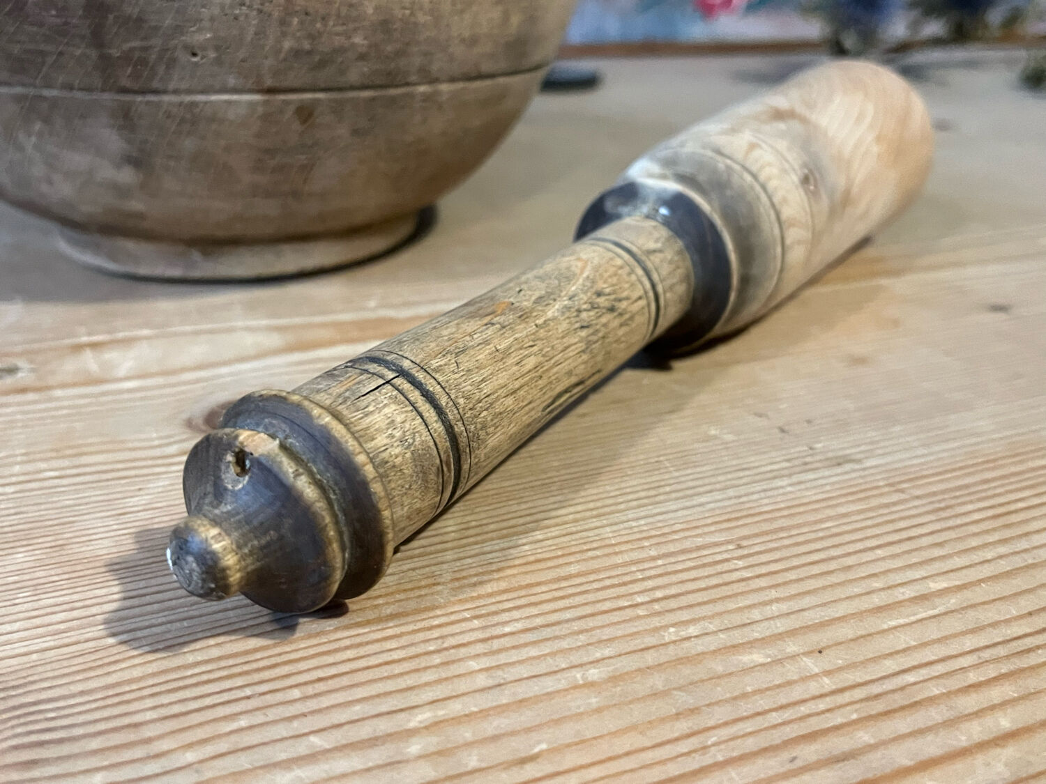 Wooden mortar