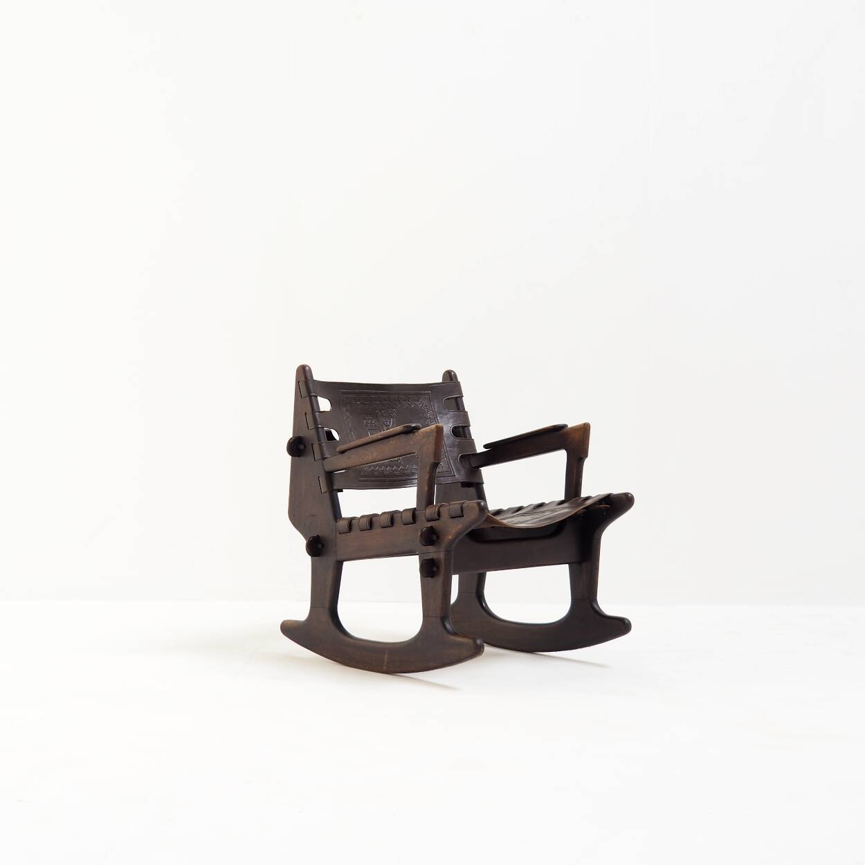 Rocking Chair by Angel Pazmiño for Muebles de Estilo, Ecuador