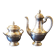 19th century teapot and sugar bowl. Silver metal hallmark.