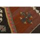 1970s Vintage Turkish Oushak Handmade Wool Cotton Orange Runner Rug 128x347