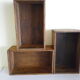 Old lockers wooden tenon mortise Assembly numbered 29,30,36 - 1950s - set of 3