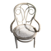 Turned wooden cane chair
