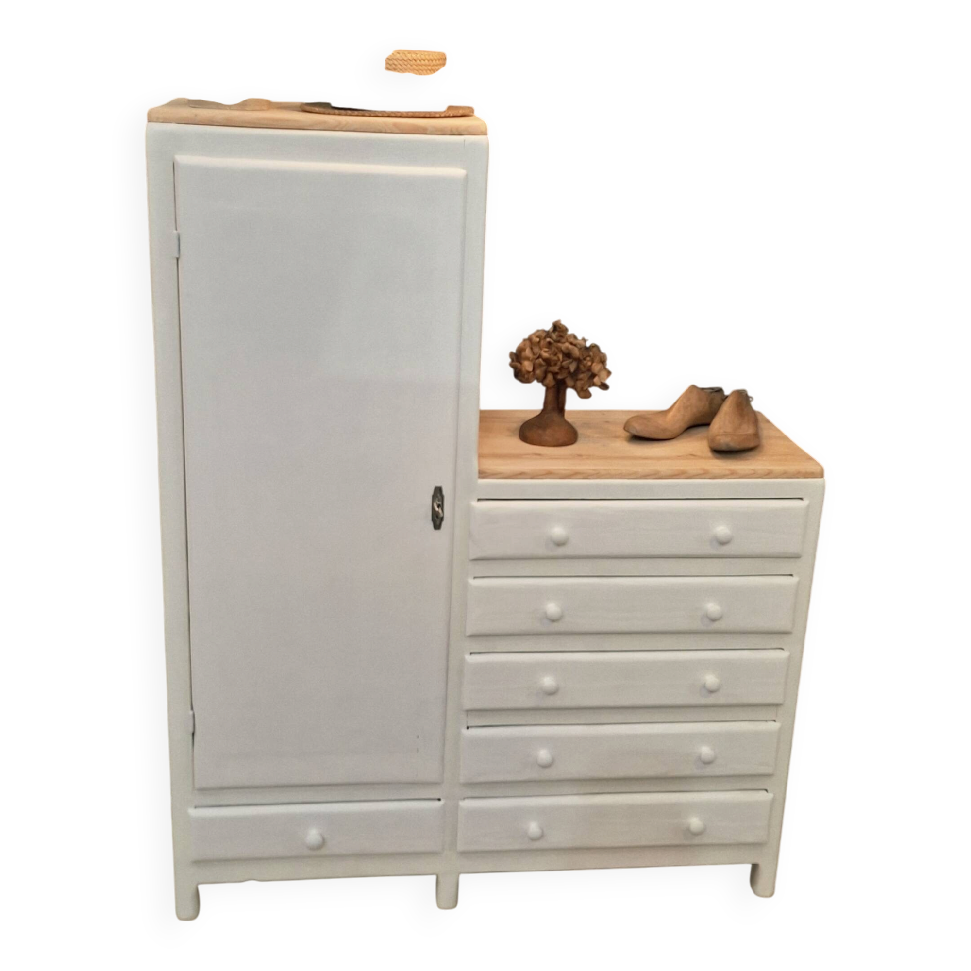 Vintage asymmetrical wardrobe