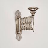 Metal accordion wall candle holder