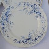 8 flat earthenware plates Creil and Montereau late nineteenth diam 23 cm