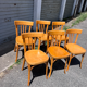 (Lot) 6 chaises Baumann bois clair