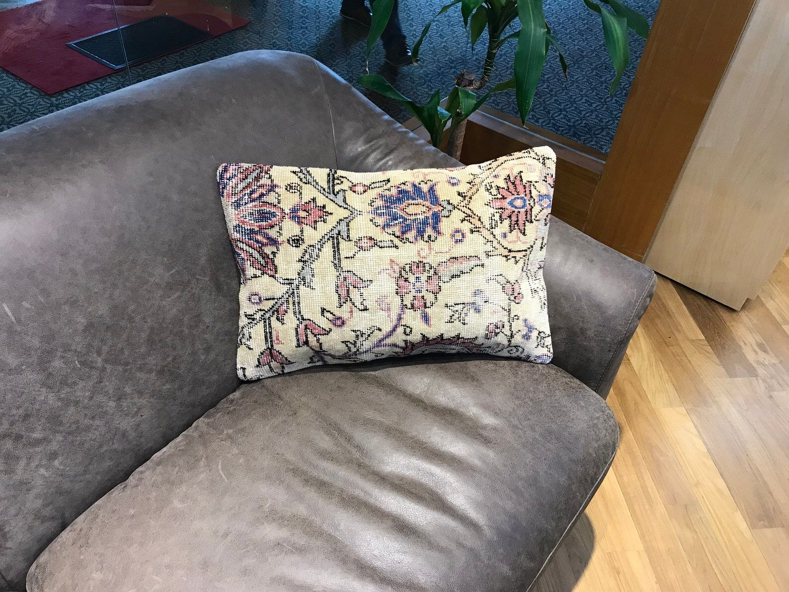 Turkish Carpet Floral Lumbar Pillow 40x60cm