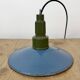 Industrial Blue Enamel Military Pendant Lamp with Cast Aluminium Top, 1960s
