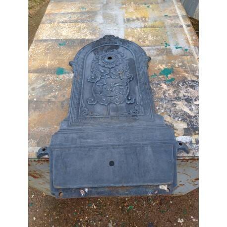 Cast iron fountain plaque