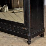 Large French ebonised mirror cabinet, circa 1850
