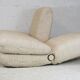 Reclining sofa color "crème chinée", France, circa 1970