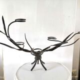 Vintage steel photophore holder 70s