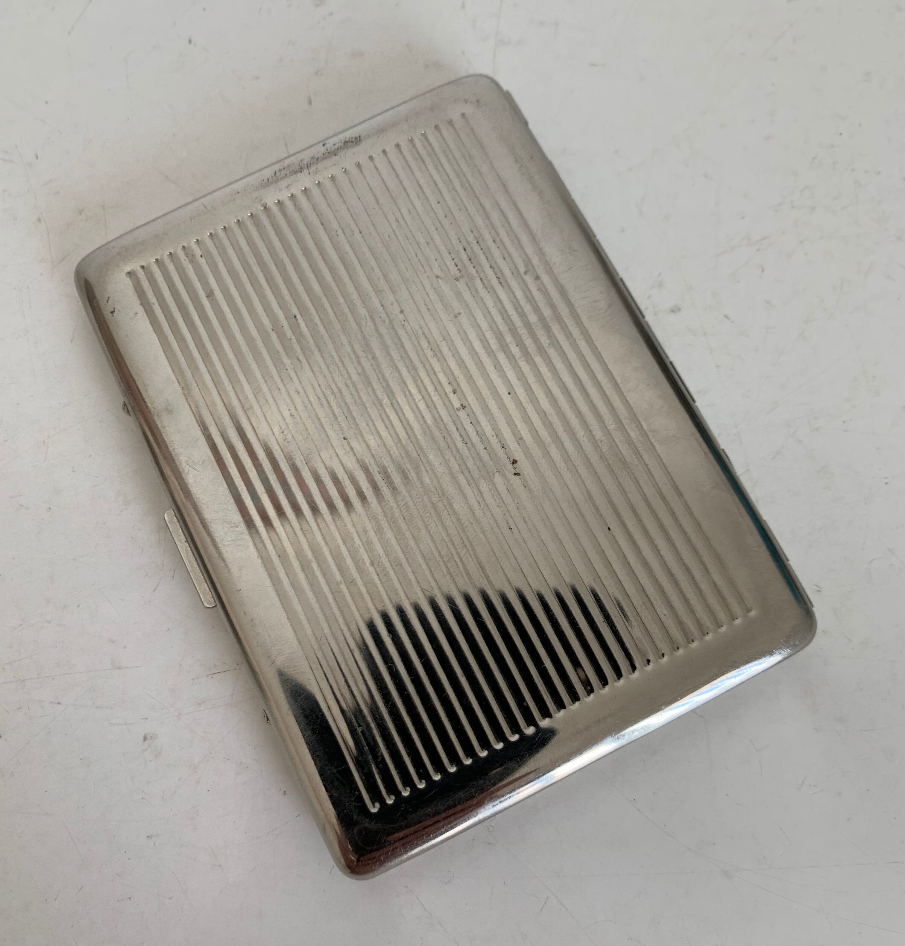 Vintage cigarette holder 1960 imitation leather box - 11 x 8 cm