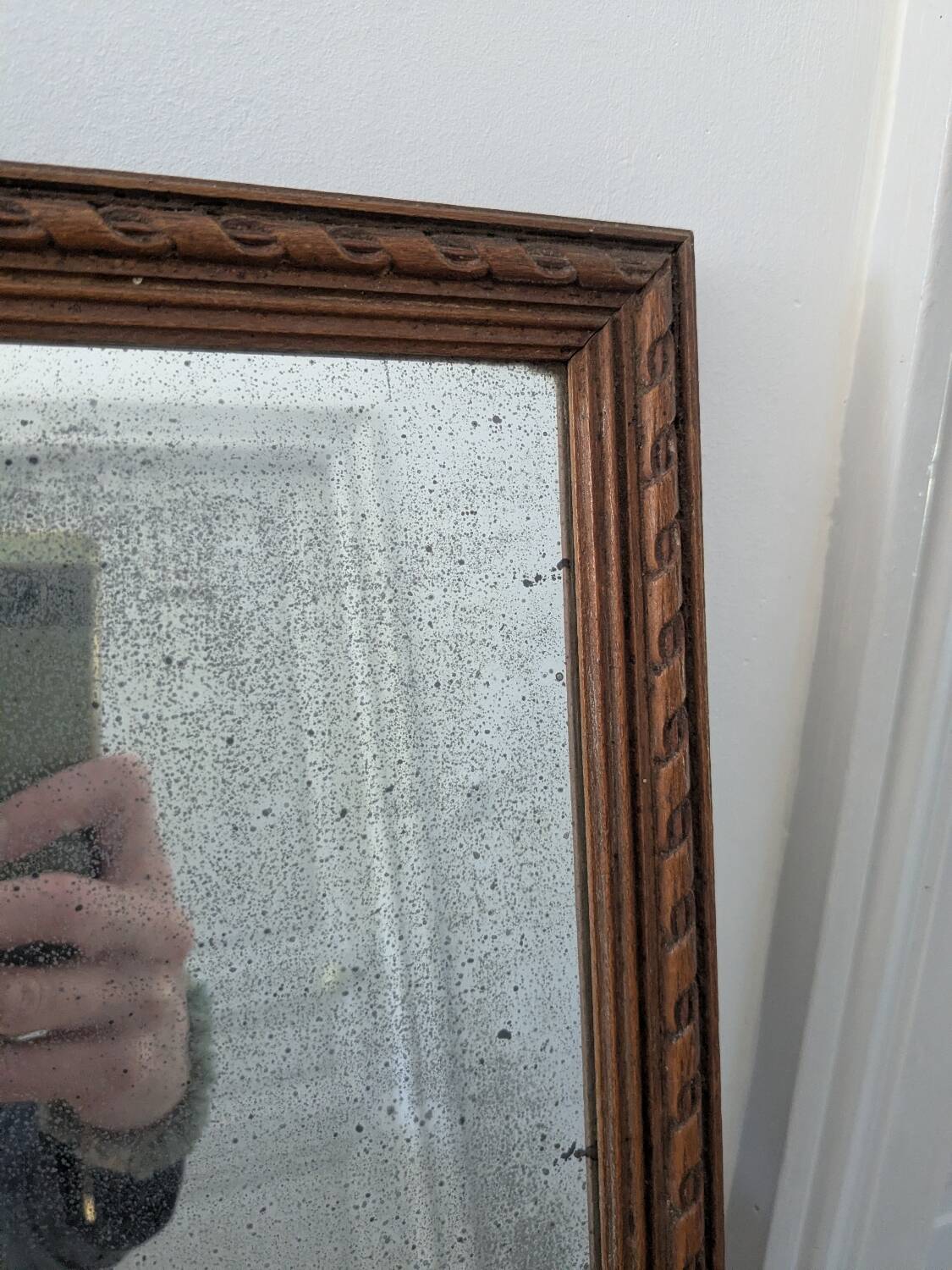 Vintage wooden mirror
