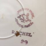 Old plates with matching flowers