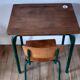Children's desk and school chair with inkwell 30-40s