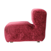 Midcentury Ivan Matusik Velour Lounge Chair From Hotel Kyjev, Czechoslovakia 1970s