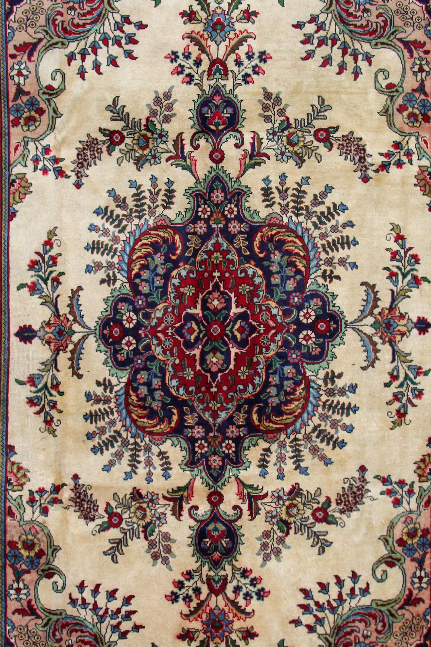 Large Handwoven Oriental Kerman Rug 200x300cm