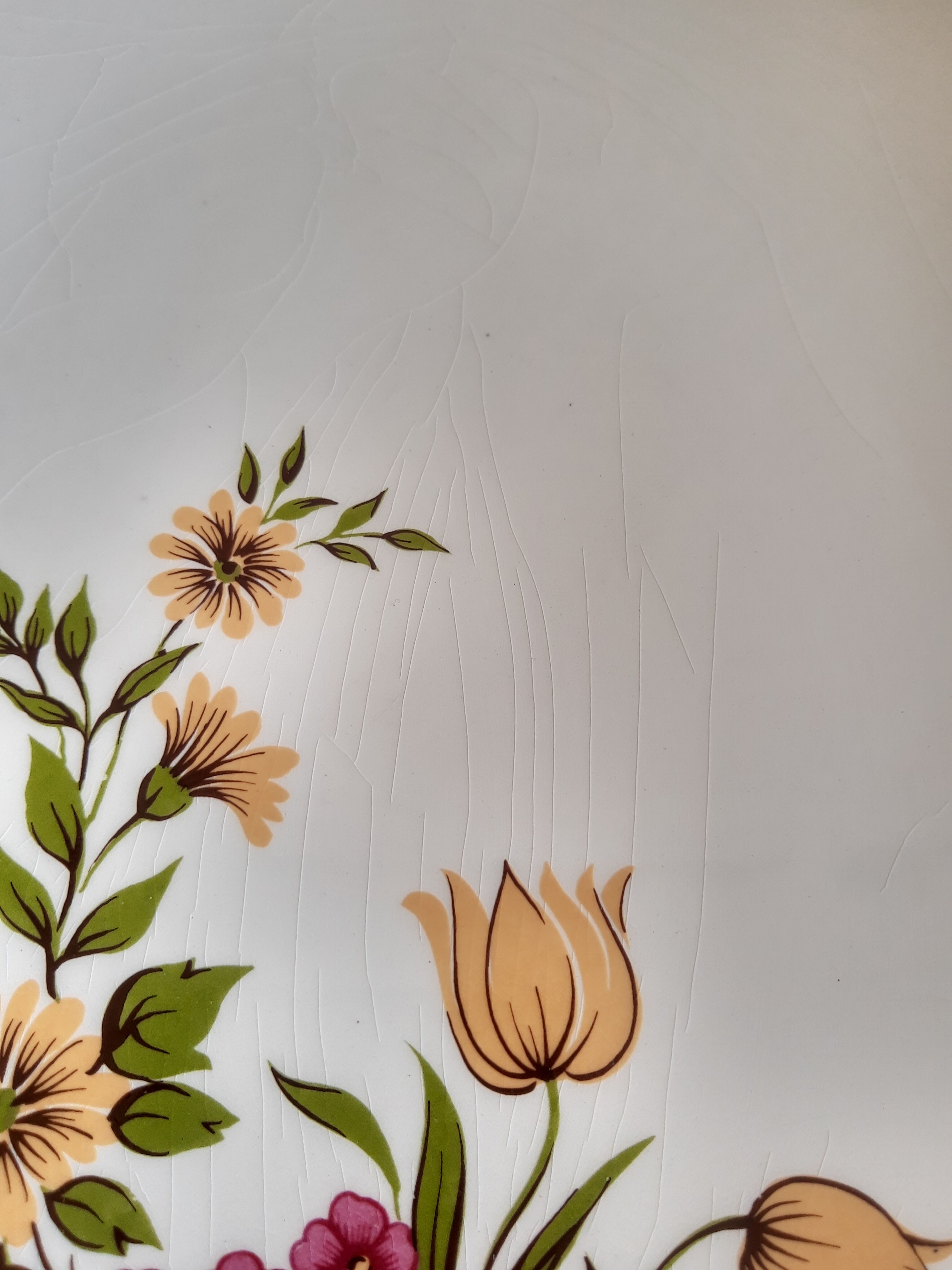 Large oval dish Gien model Floreal - vintage