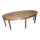 Large oval monastery table in solid oak, 19th century, 243×154cm