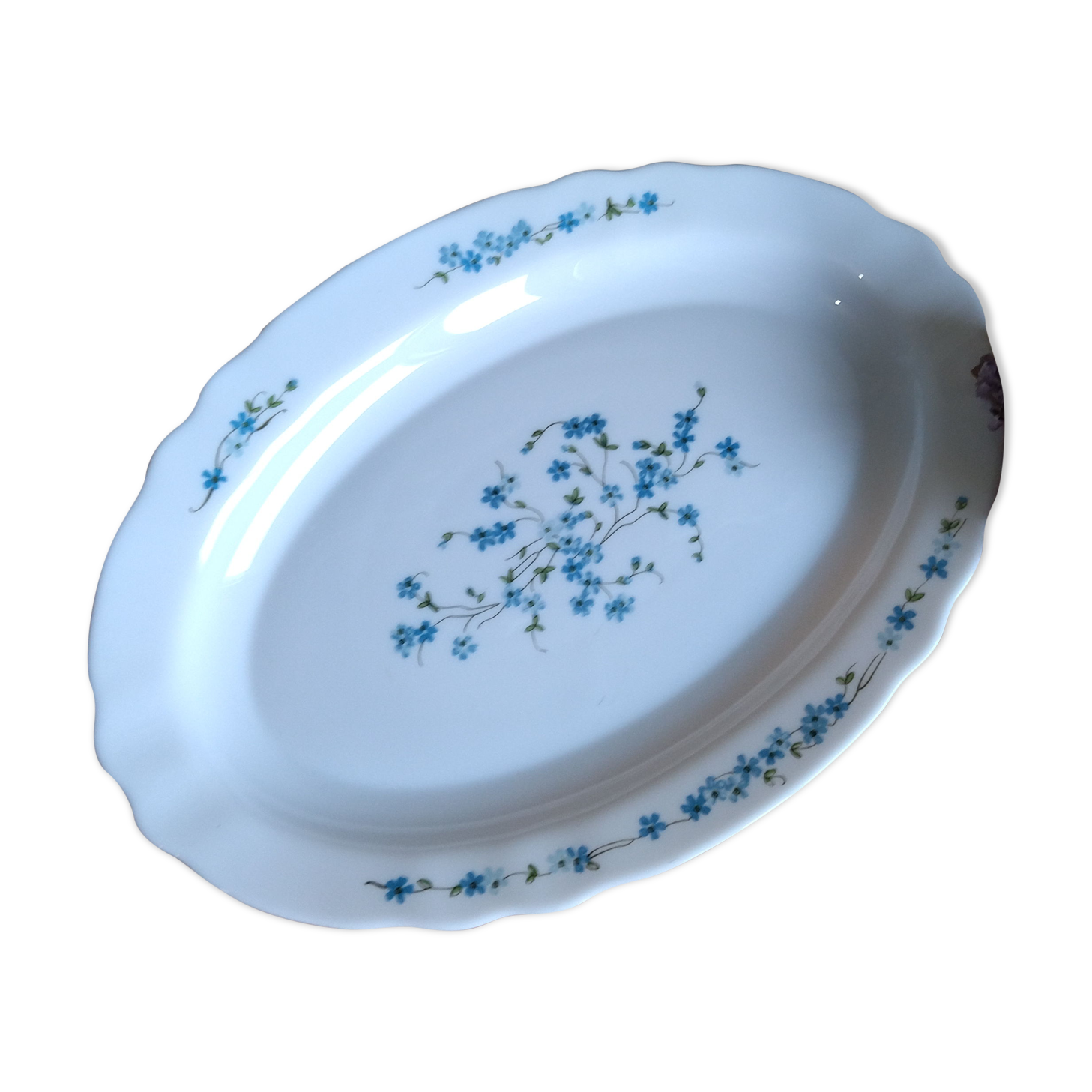 Serving dish arcopal forget-me-not Vintage Veronica