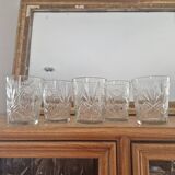 Verres ciselés sculptés vintage