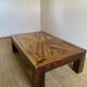 Solid wood coffee table with marquetry top