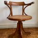 Fauteuil américain de bureau canné Baumann