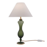 Antique table lamp in Art Nouveau glass by Baccarat and ormolu, 1890s, French.