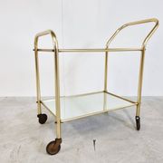 Chariot à boissons en laiton, années 1960