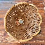Vintage wicker chandelier and cannage