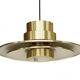 Brass coloured aluminium pendant light from Lyskaer. Denmark 1970s