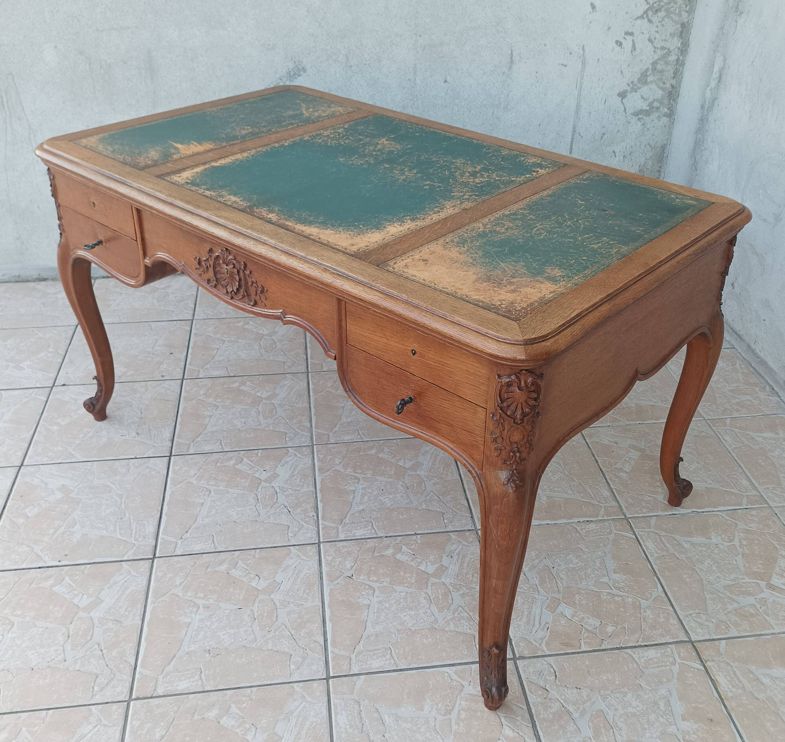 Louis XV oak desk