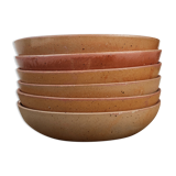 6 assiettes creuses en grès