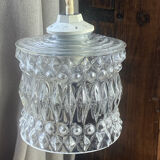 Retro suspension, moulded glass pendant light