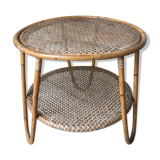 Rattan and wicker coffee table