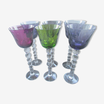 lot de 6 verres cristal saint louis modele bubbles