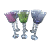 set of 6 crystal glasses saint louis model bubbles