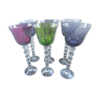 lot de 6 verres cristal saint louis modele bubbles