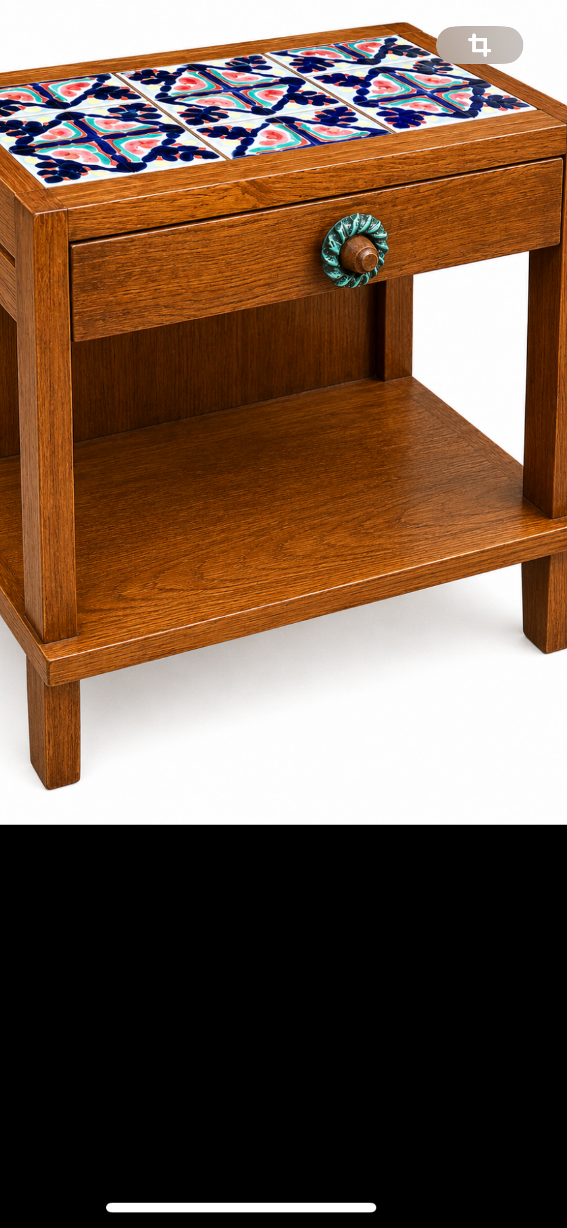 Old bedside table by Guillerme and Chambron