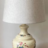 VINTAGE Ceramic Lamp with Wooden Base
