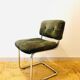Vintage Roche Bobois chair in green suede Year 1970