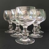 6 verres à vin en cristal