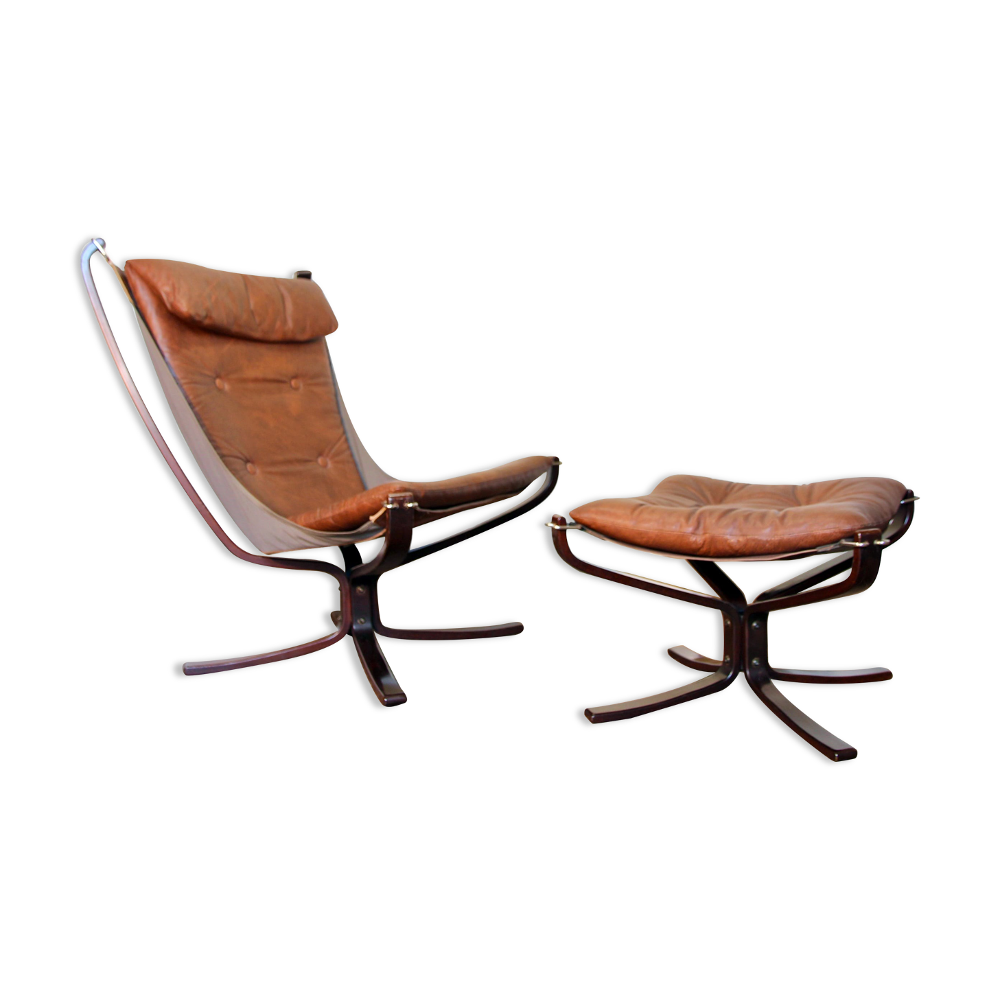 Falcon armchair and ottoman sound, Sigurd Ressell, 70s