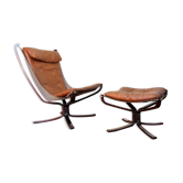 Falcon armchair and ottoman sound, Sigurd Ressell, 70s