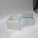 Italian sidetable Set, marble and glass