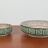 Set of 2 WGP ceramic bowls from West Germany, mid-century style, 1960s.