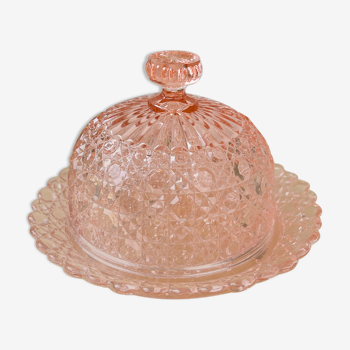 Vintage pink glass bell art deco style portieux