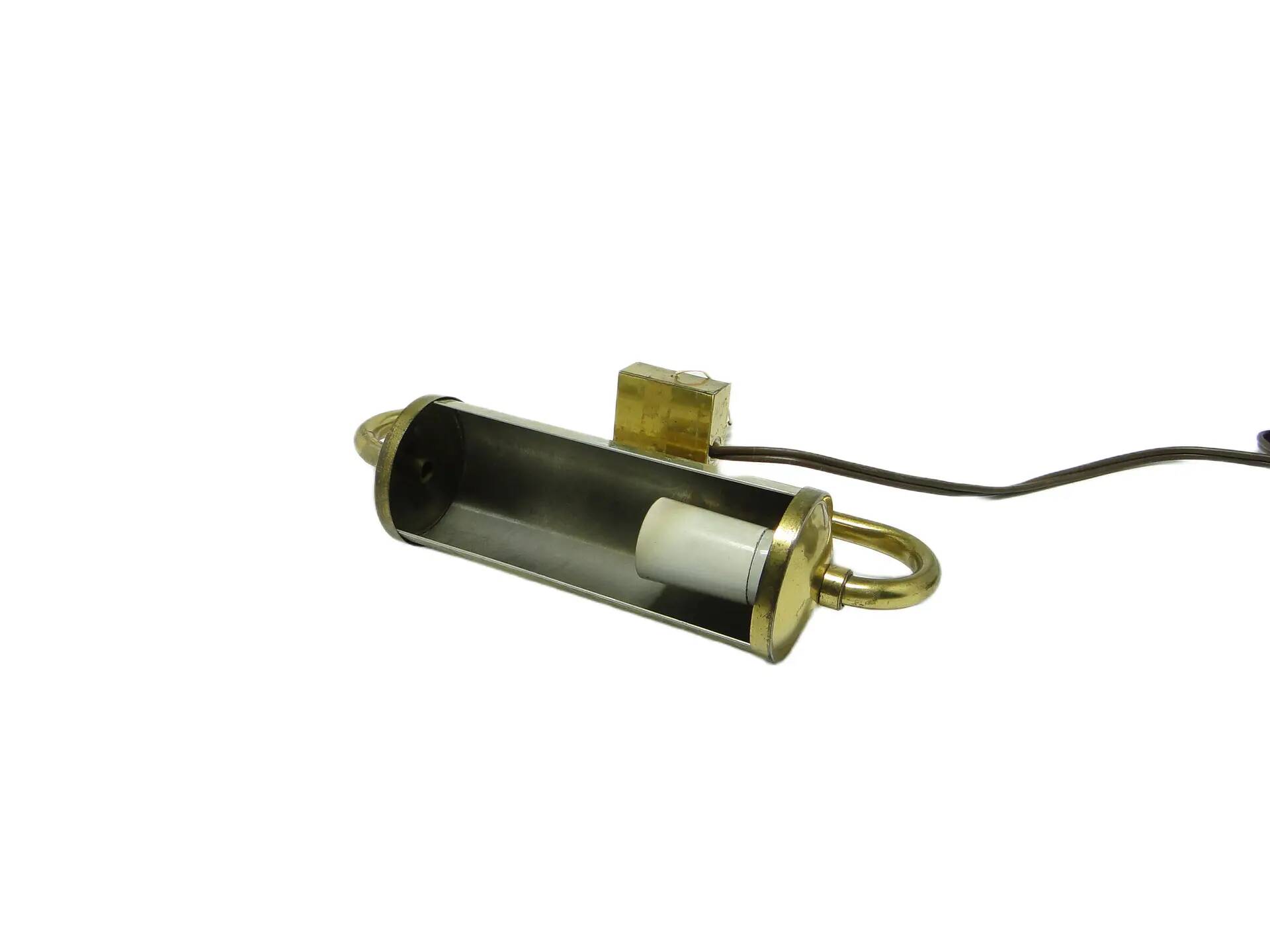 Picture light, mid-century modern, brass, Poland, 1950s.